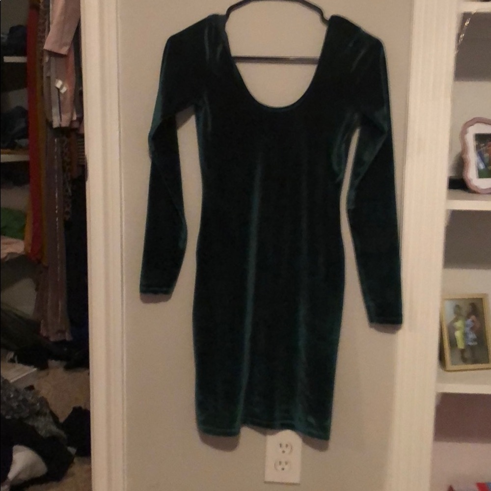 Velvet Green Dress
